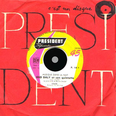 « MUSIQUE DANS LA NUIT » Geo DALY et son Quintette